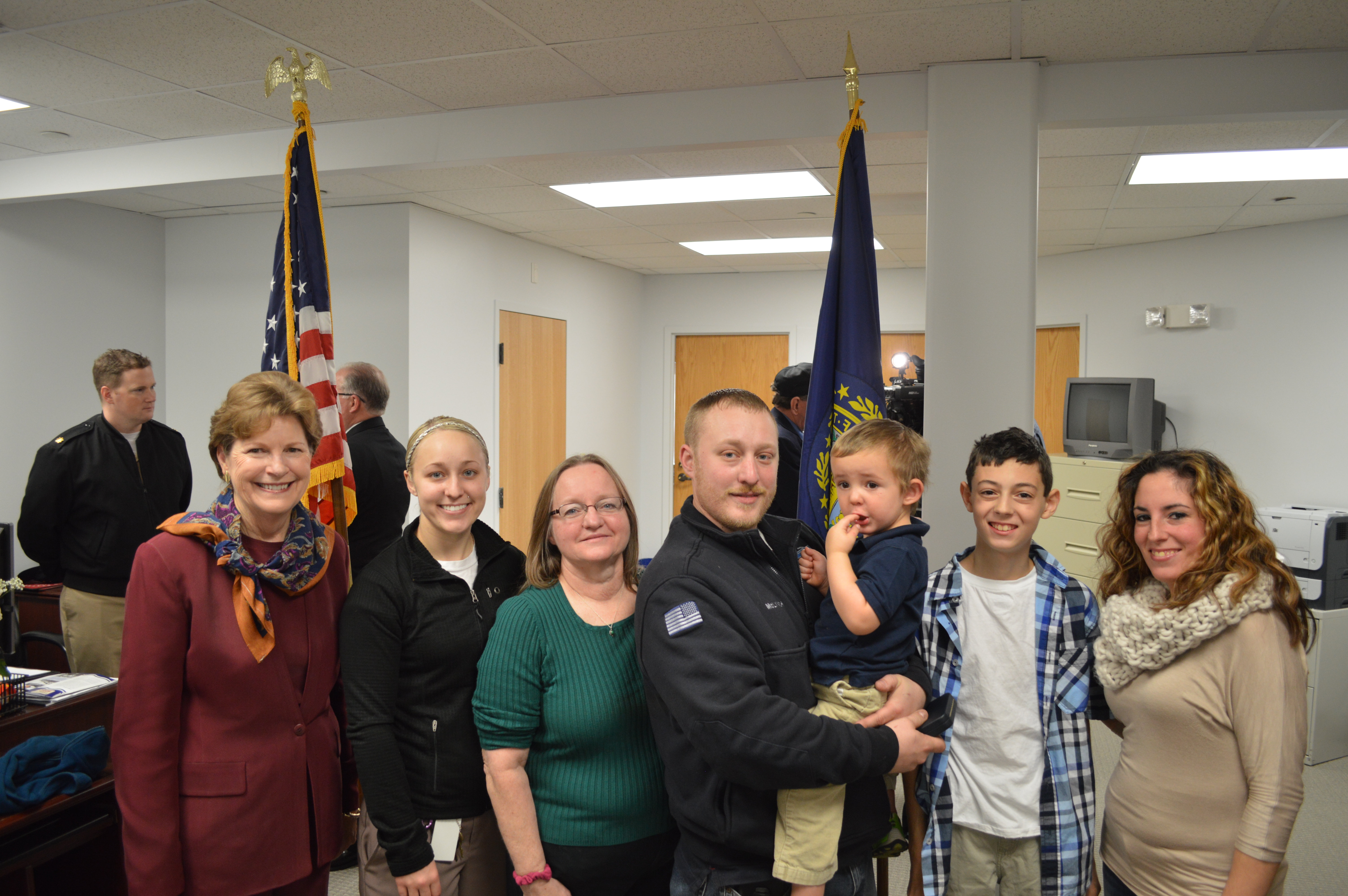 Senator Shaheen with Mark McLynch and his family.