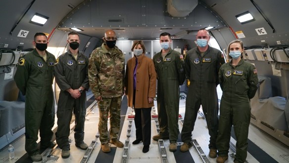 2.23.21 Shaheen with General Brown and members of the 157th