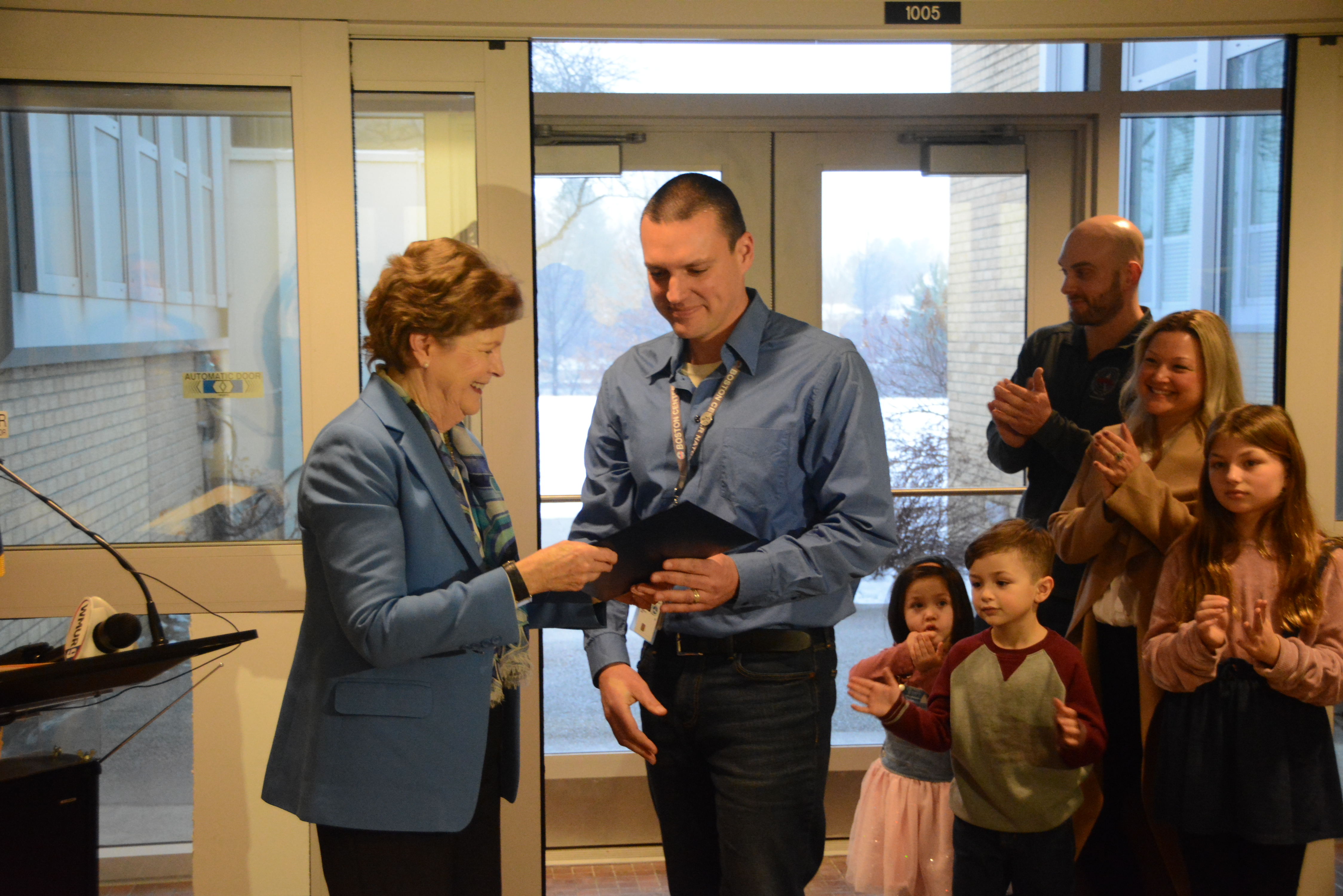 Senator Shaheen presents CR Statement to Neil Cospito