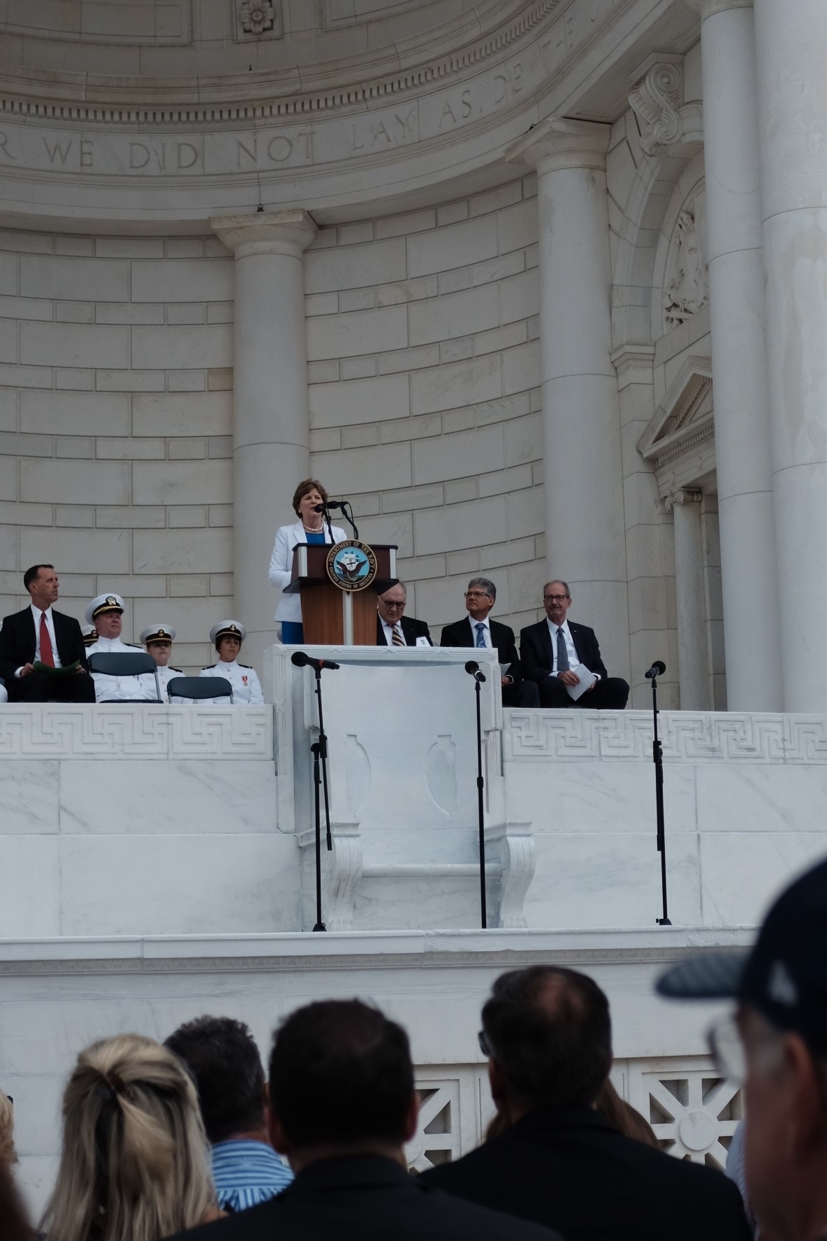 Shaheen speaking at Thresher ceremony