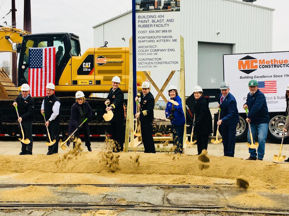 Shaheen helps to break ground on new facilities at the Portsmouth Naval Shipyard