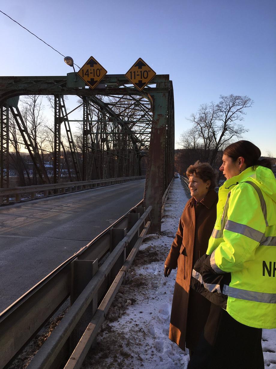 Shaheen visits a bridge in Hinsdale that will receive federal funding to be replaced